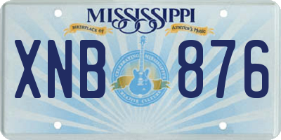 MS license plate XNB876