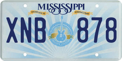 MS license plate XNB878