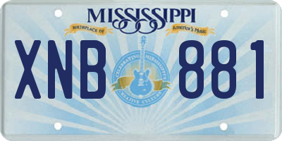 MS license plate XNB881