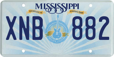 MS license plate XNB882