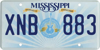 MS license plate XNB883