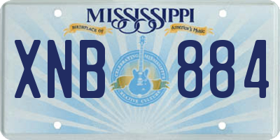 MS license plate XNB884