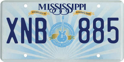 MS license plate XNB885