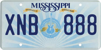MS license plate XNB888