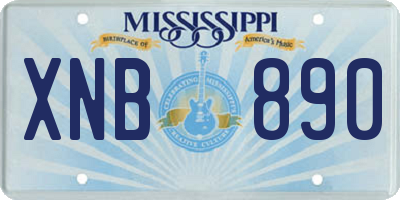 MS license plate XNB890