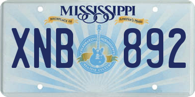 MS license plate XNB892