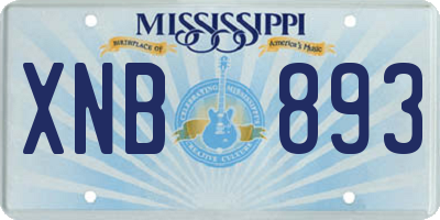 MS license plate XNB893