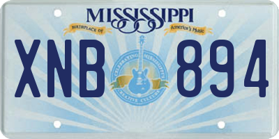 MS license plate XNB894