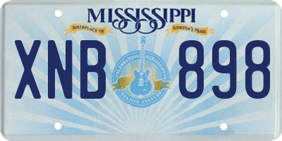 MS license plate XNB898