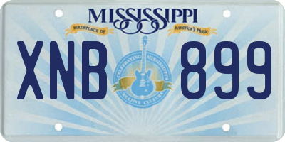 MS license plate XNB899