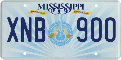 MS license plate XNB900