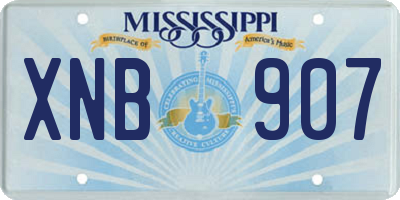 MS license plate XNB907