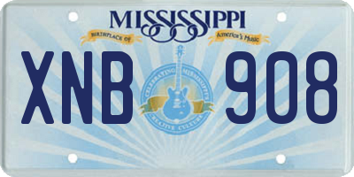 MS license plate XNB908