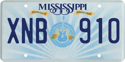 MS license plate XNB910