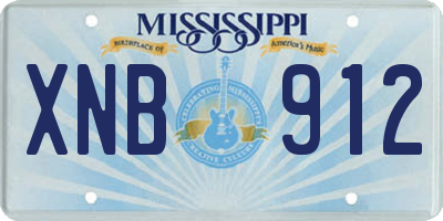 MS license plate XNB912