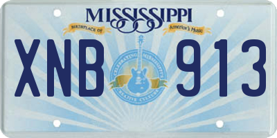 MS license plate XNB913