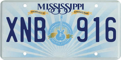 MS license plate XNB916