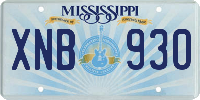 MS license plate XNB930
