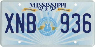 MS license plate XNB936