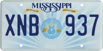 MS license plate XNB937
