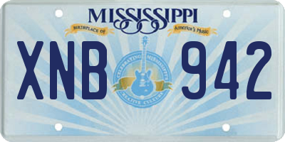 MS license plate XNB942