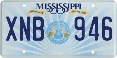 MS license plate XNB946