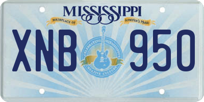 MS license plate XNB950