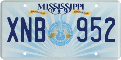 MS license plate XNB952