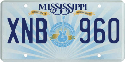 MS license plate XNB960