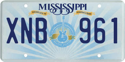 MS license plate XNB961