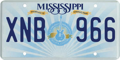 MS license plate XNB966