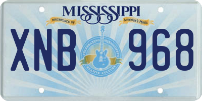 MS license plate XNB968