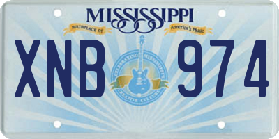 MS license plate XNB974