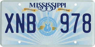 MS license plate XNB978