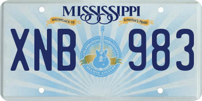 MS license plate XNB983