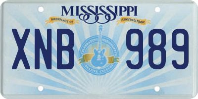 MS license plate XNB989