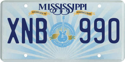 MS license plate XNB990