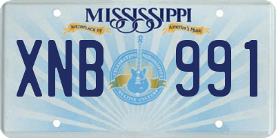 MS license plate XNB991