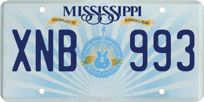 MS license plate XNB993