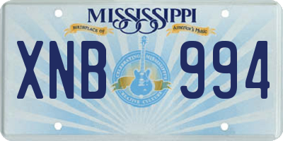 MS license plate XNB994