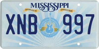 MS license plate XNB997