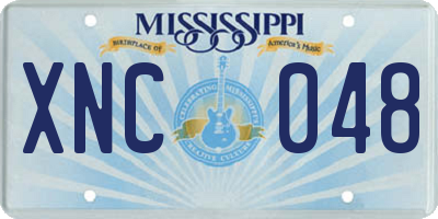 MS license plate XNC048