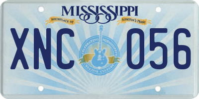 MS license plate XNC056