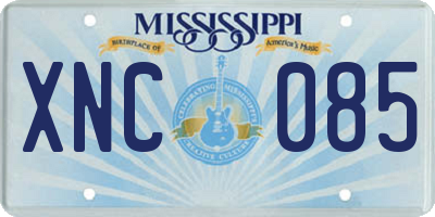 MS license plate XNC085