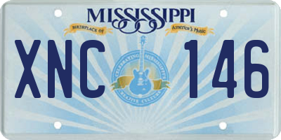 MS license plate XNC146