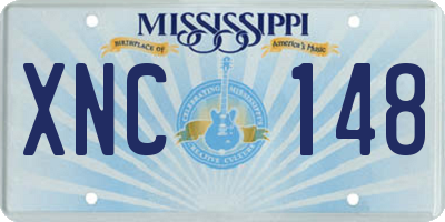 MS license plate XNC148