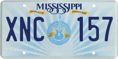 MS license plate XNC157