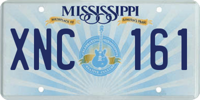 MS license plate XNC161
