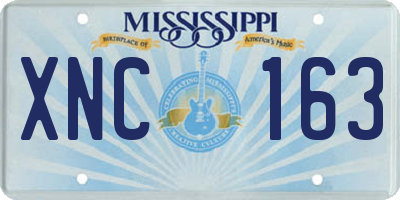 MS license plate XNC163
