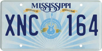 MS license plate XNC164